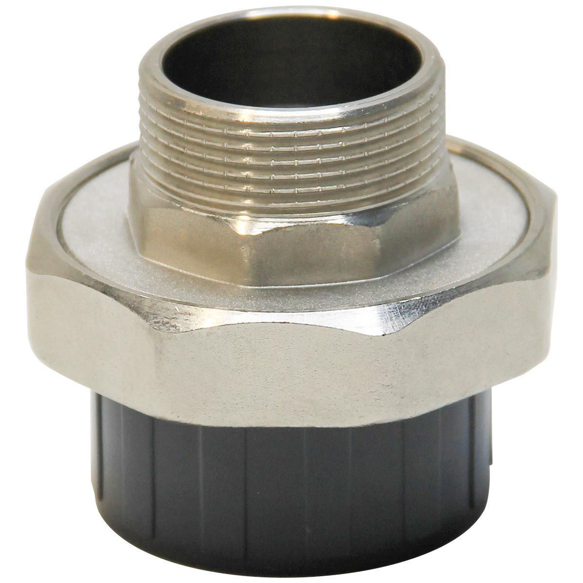 Муфта разборная переходная ПВХ/латунь НР d63x2quot; AQUAVIVA