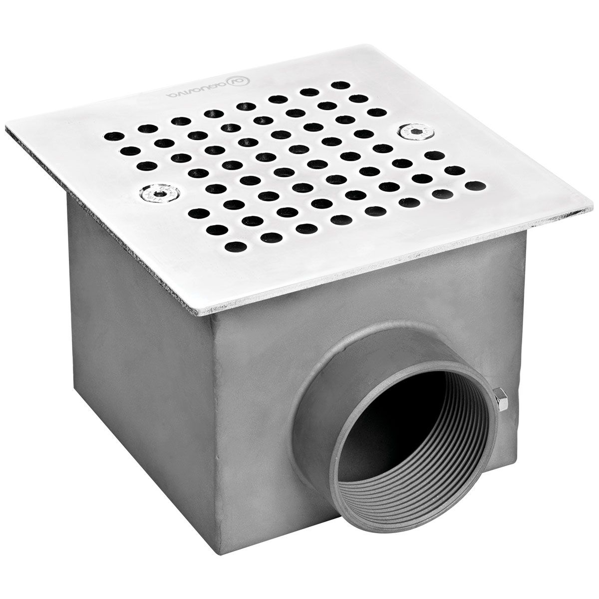 Донный слив под бетон Aquaviva 2apos;apos;, AISI 304 (150x150 мм)